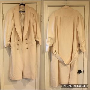 Vintage - Double Breasted 100% Wool Coat - Size 14